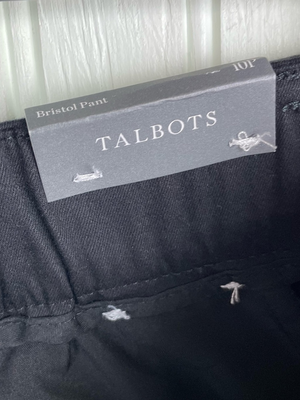 NEW Talbots Bristol Pants Size 10 Petite Black Cotton Lyocell Pleated Trousers - Picture 7 of 9